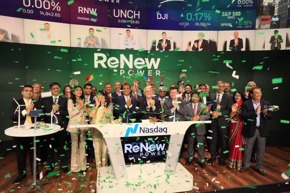 ReNew Power Lists on Nasdaq
